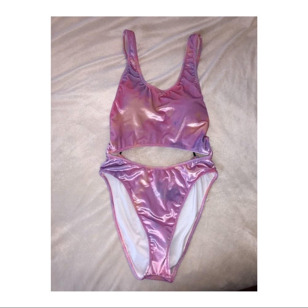 Victoria Secret Pink Velvet Cut Out One Piece